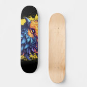 Fiery Phoenix Bird Art Skateboard (Voorkant)