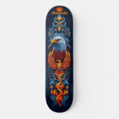 Fiery Phoenix Bird Skateboard (Voorkant)