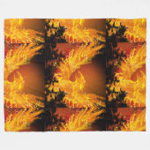 Fiery Phoenix Blanket Fleece Deken (Voorkant (Horizontaal))