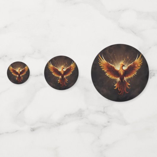 Fiery Phoenix Kussen Confetti (Voorkanten)