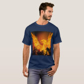 Fiery Phoenix-ontwerp (nr. P) T-shirt (Voorkant volledig)