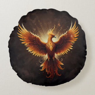 Fiery Phoenix Rond Kussen