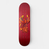 Fiery phoenix rood houten texturen skateboard (Voorkant)