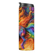 Fiery Rainbow Horse Psychedelic Fantasy Thermosbeker (Geroteerd rechts)