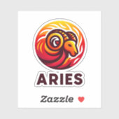 Fiery Ram Astrologie teken Sticker (Vel)
