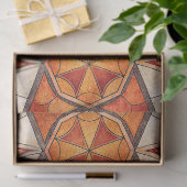 Fiery Red and Orange Starburst - Geometric Mosaic Tissuepapier (Geschenk)