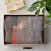 Fiery Red Sunrise die een geïsoleerde schuur achte Tissuepapier (Geschenk)