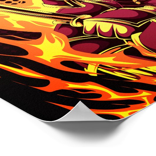 Fiery Samurai Rising Poster (Hoek)