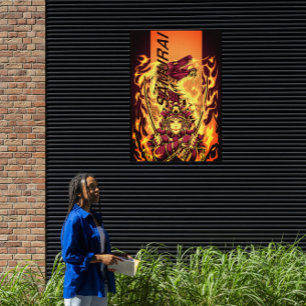 Fiery Samurai Rising Poster