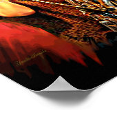 Fiery Saxophone Player Poster (Hoek)