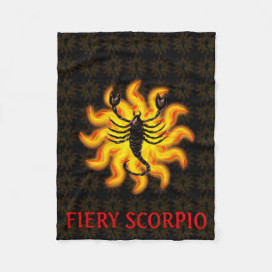 Fiery Scorpio Fleece Deken
