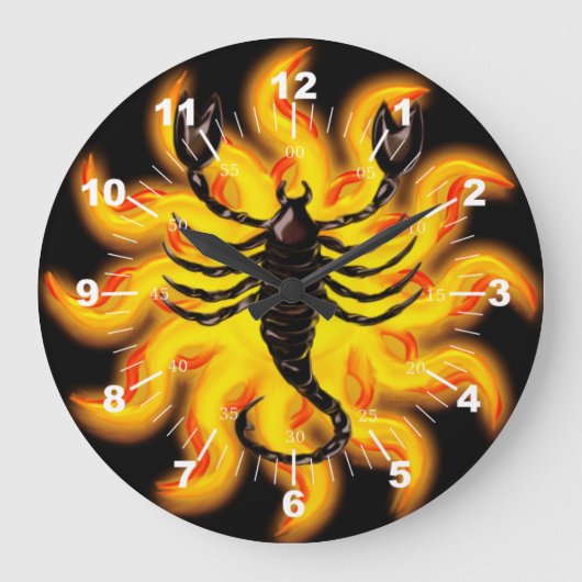 Fiery Scorpio Grote Klok (Voorkant)