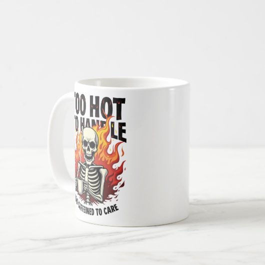 Fiery Skeleton Coffee Mok (Voorkant links)