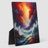 Fiery Sky and Roaring Zee – Dynamic Seascape Art Fotoplaat (Zijkant)