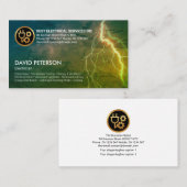 Fiery Sky Illuminining Lightning Electricia Visitekaartje (Voorkant / Achterkant)