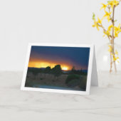 Fiery Sky Night Orchard Landschap Kaart (Gele Bloem)