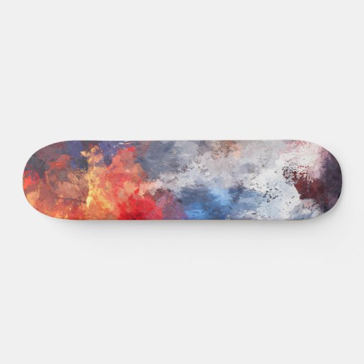 Fiery Sky Storm Abstract Skateboard (Horizontaal)