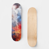 Fiery Sky Storm Abstract Skateboard (Voorkant)