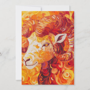 Fiery Solar Capricorn Spirit Feestdagenkaart