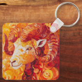 Fiery Solar Capricorn Spirit Sleutelhanger (Achterkant)