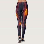 Fiery Spirit Owl: Phoenix Rebirth Art Leggings (Achterkant)