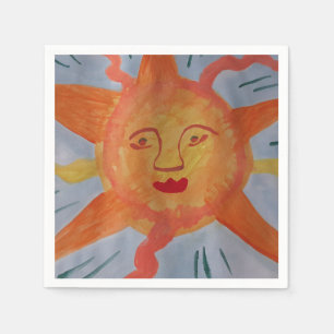 Fiery Sun Paper Napkins Servet