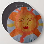 Fiery Sun Ronde Button 6,0 Cm (Voorkant /achterkant)