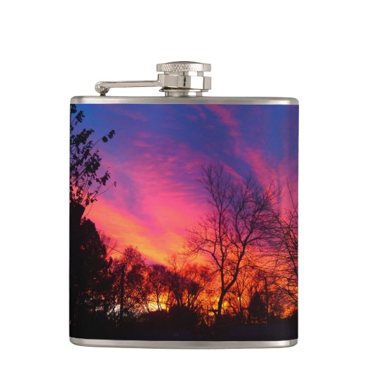 Fiery Sunset Flask Heupfles (Voorkant)