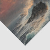 Fiery Sunset Lighthouse: Een eenzame Sentinel - de Tissuepapier (Detail)