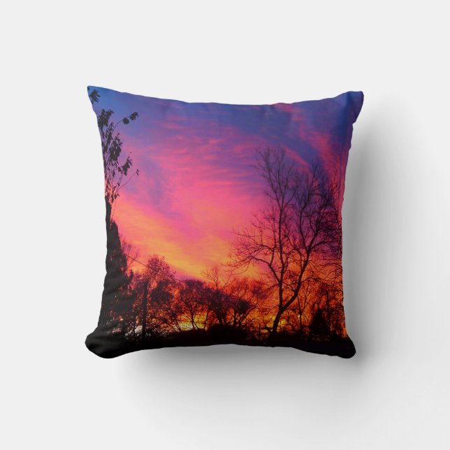 Fiery Sunset Pillow Kussen (Voorkant)