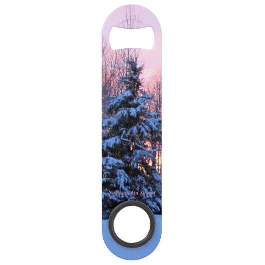 Fiery Sunset Snow Tall Spruce Speed Flessenopener (Voorkant)