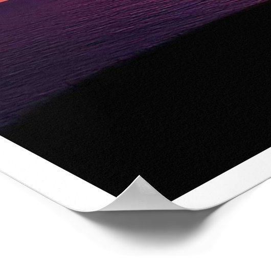 Fiery Sunset Tree Silhouette Poster (Hoek)