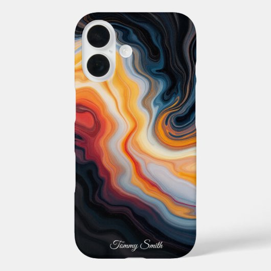 Fiery Swirl Abstract – Bold & Dynamic Art Case-Mate iPhone Case (Achterkant)