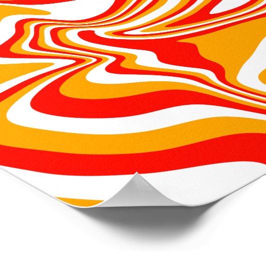 Fiery Swirls - Gedurfde en Energetische Abstracte Poster (Hoek)