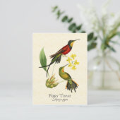 Fiery Topaz Hummingbird Art Briefkaart (Staand voorkant)