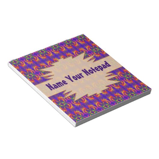 Fiery Tribal Pattern Notitieblok (Schuin)