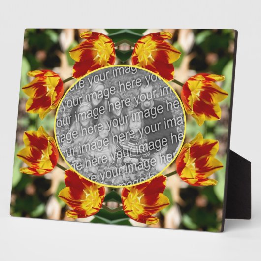 Fiery Tulip Flowers Creëer Uw eigen foto Fotoplaat (Zijkant)