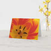 Fiery Tulip Wenskaart Kaart (Gele Bloem)
