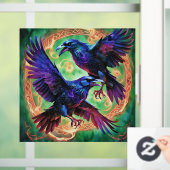 Fiery Two Ravens Raamsticker (Huis)