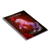 Fiery Unicorn Fantasy Horse Notitieboek (Rechterzijde)