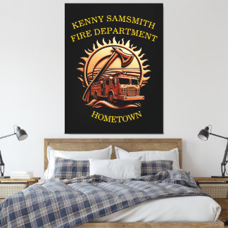 Fiery valor ingewikkeld heldhaftig ontwerp van bra canvas afdruk