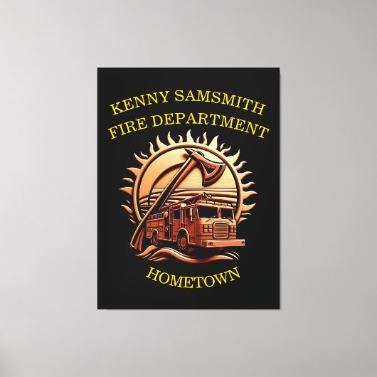 Fiery valor ingewikkeld heldhaftig ontwerp van bra canvas afdruk (Voorkant)