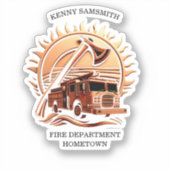 Fiery valor ingewikkeld heldhaftig ontwerp van bra sticker (Voorkant)