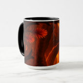 Fiery Volcano Mok – Bold Coffee Cup voor Natuur. (Voorkant links)