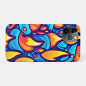 Fiery Waves Abstracte kunst Case-Mate iPhone Case (Achterkant (horizontaal))