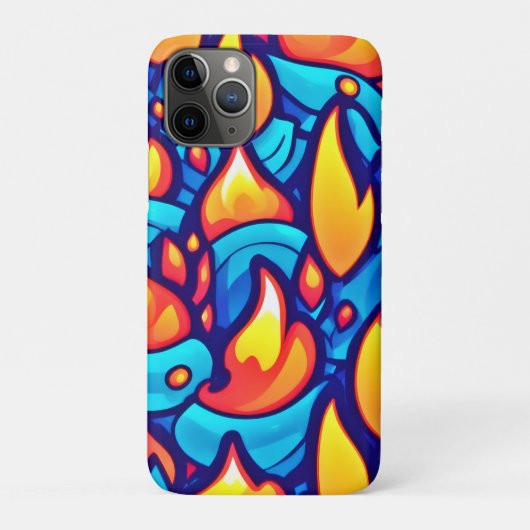Fiery Waves Abstracte kunst Case-Mate iPhone Case (Achterkant)