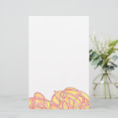 Fiery Waves Briefpapier (Staand voorkant)