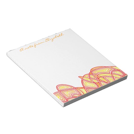 Fiery Waves Notitieblok (Schuin)