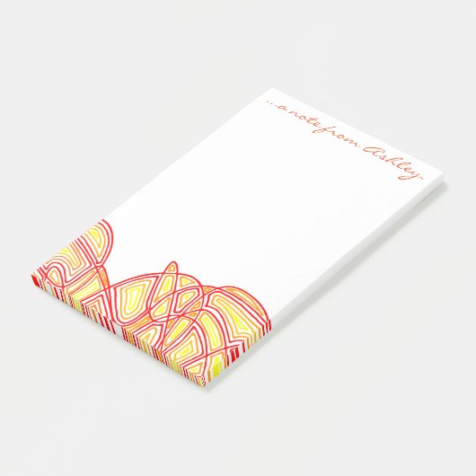 Fiery Waves Post-it® Notes (Schuin)