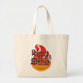 Fiery William Shakespeare Hell is Empty Grote Tote Bag (Voorkant)